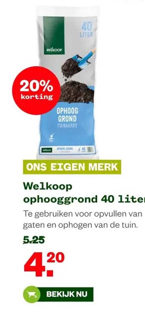 Welkoop ophooggrond 40 liter