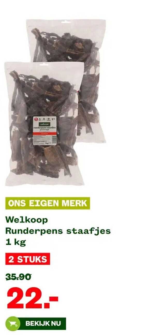 Welkoop Runderpens staafjes 1 kg