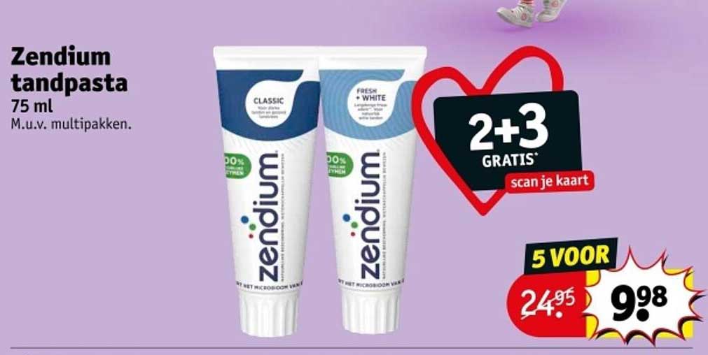 Zendium tandpasta 75 ml M.u.v. multipakken.