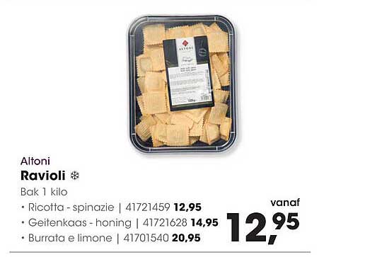 Altoni Ravioli Bak 1 kilo