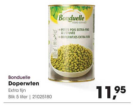 Bonduelle Doperwten Extra fijn Blik 5 liter