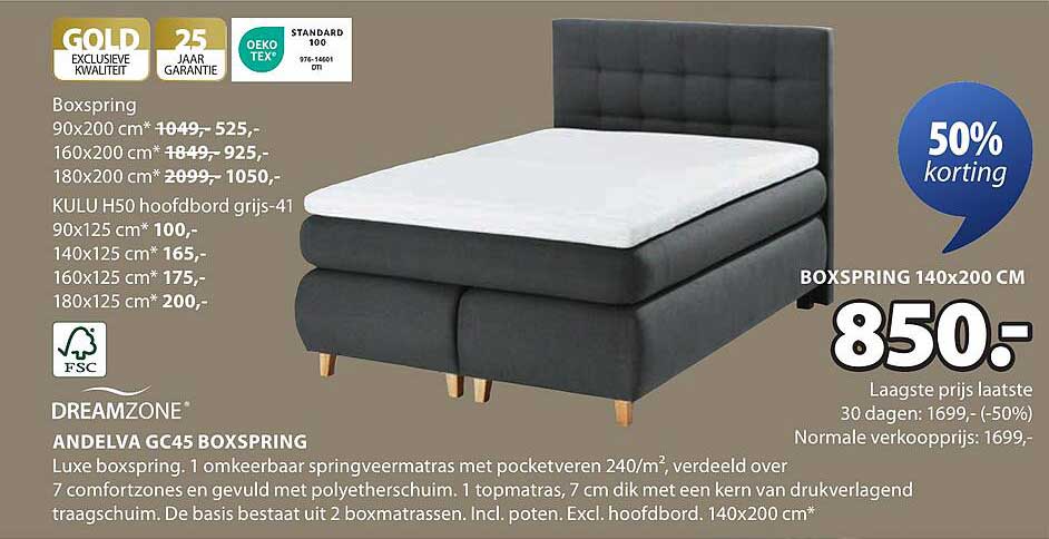BOXSPRING 140x200 CM