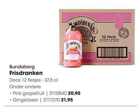 Bundaberg Frisdranken Doos 12 flesjes - 37,5 cl