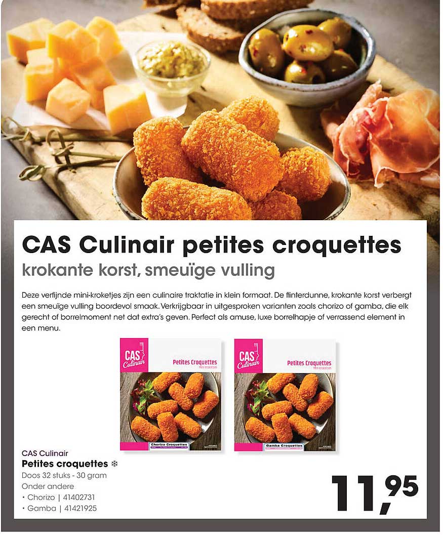 CAS Culinair petites croquettes krokante korst, smeuïge vulling