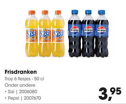 Frisdranken Tray 6 flesjes - 50 cl