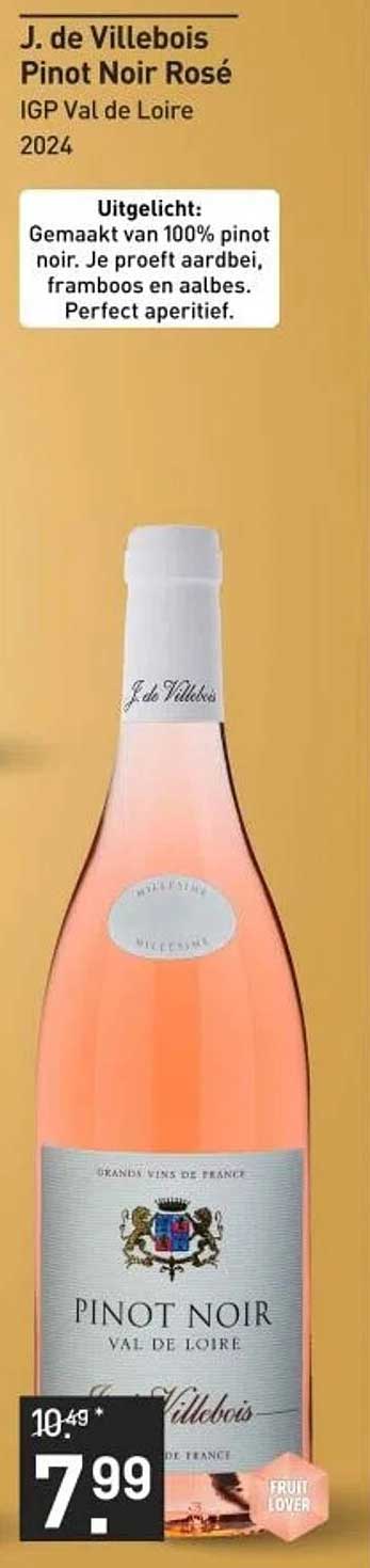 J. de Villebois Pinot Noir Rosé IGP Val de Loire 2024