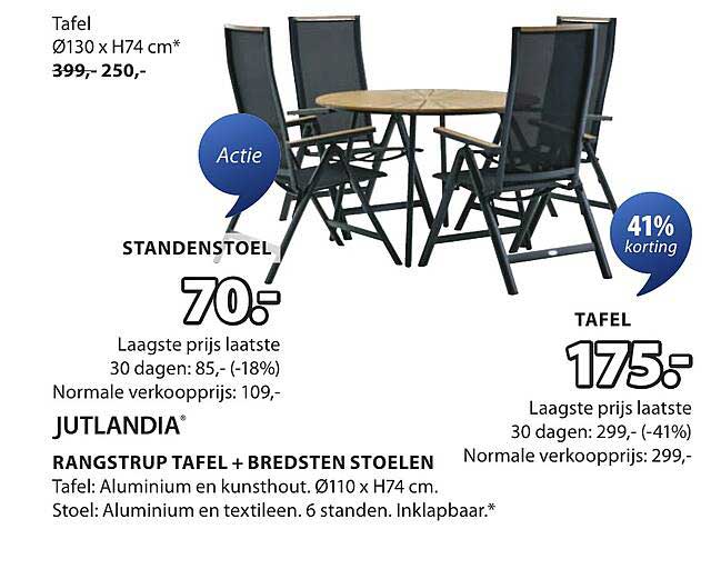 JUTLANDIA* RANGSTRUP TAFEL + BREDSTEN STOELEN