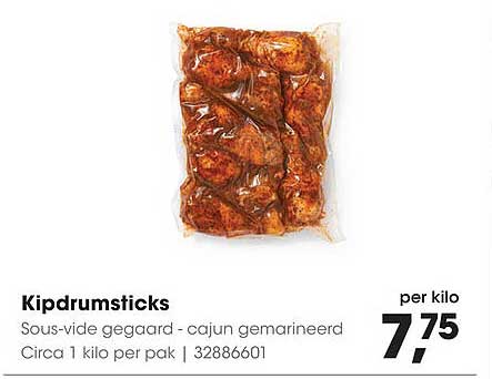 Kipdrumsticks Sous-vide gegaard - cajun gemarineerd
