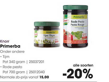 Knorr Primerba - 20% korting