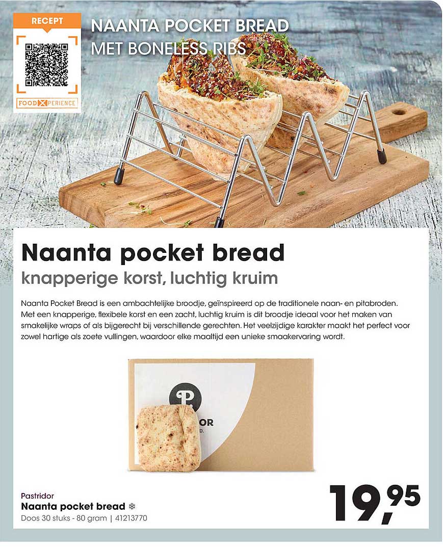Naanta pocket bread met boneless ribs