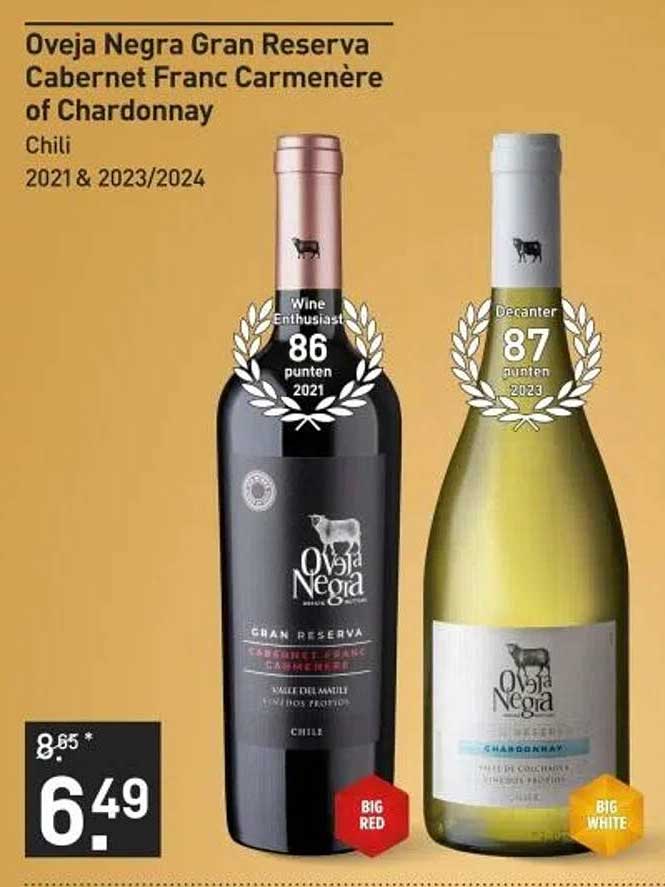 Oveja Negra Gran Reserva Cabernet Franc Carmenère of Chardonnay