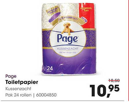Page Toiletpapier Kussenacht Pak 24 rollen