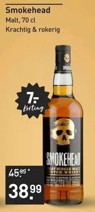 Smokehead Malt, 70 cl - Krachtig & rokerig