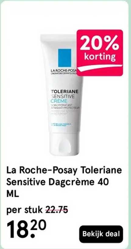 La Roche-Posay Toleriane Sensitive Dagcrème 40 ML 20% korting