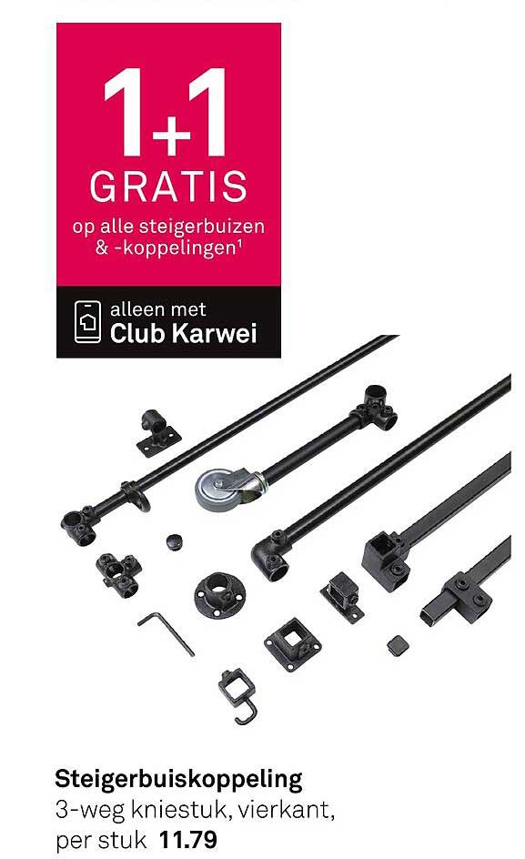 1+1 GRATIS op alle steigerbuizen & -koppelingen¹