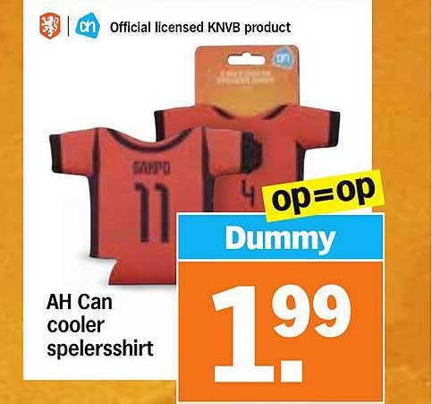 AH Can cooler spelerstshirt op=op