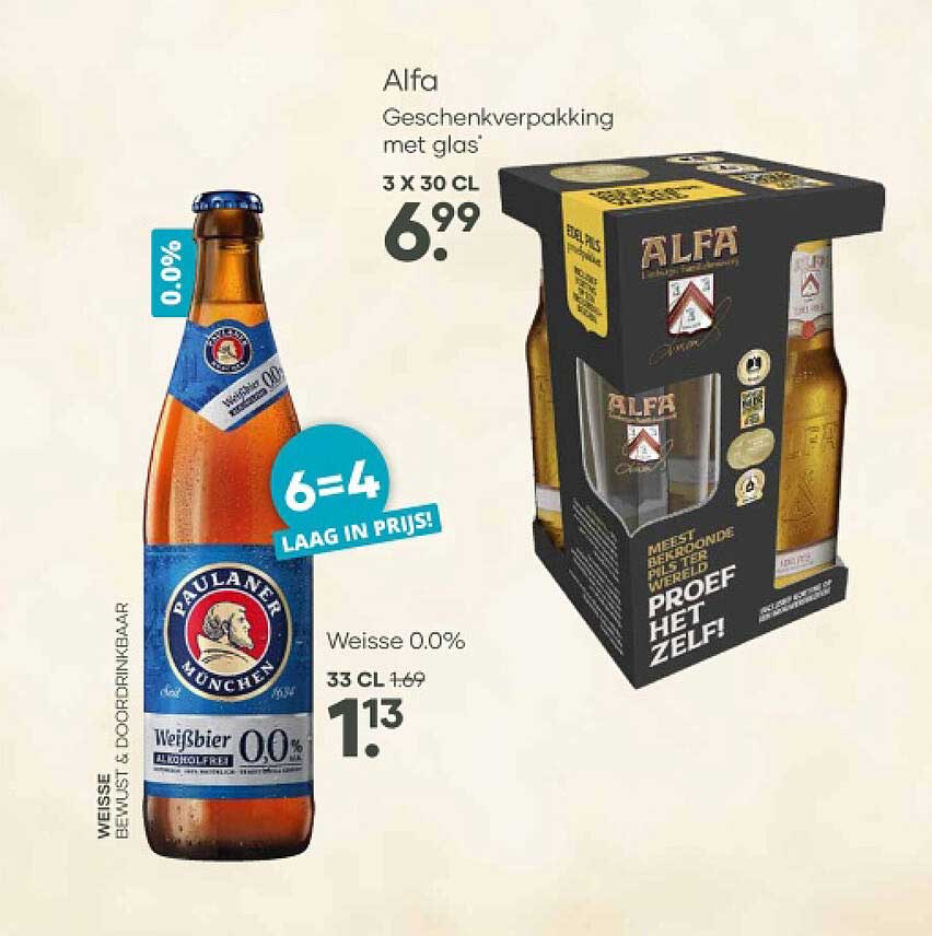 Alfa Geschenkverpakking met glas