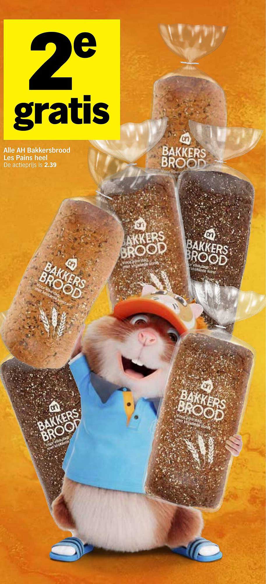 Alle AH Bakkersbrood Les Pains heel 2e gratis