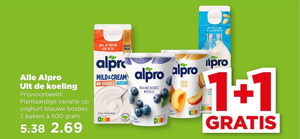 Alle Alpro Uit de Koeling 1+1 gratis