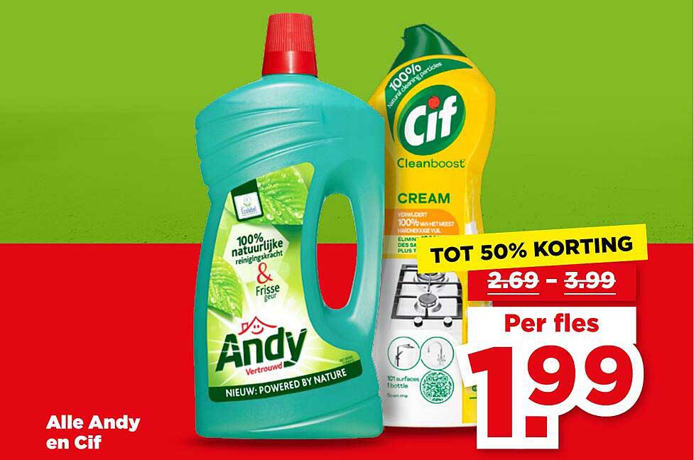 Alle Andy en Cif TOT 50% KORTING