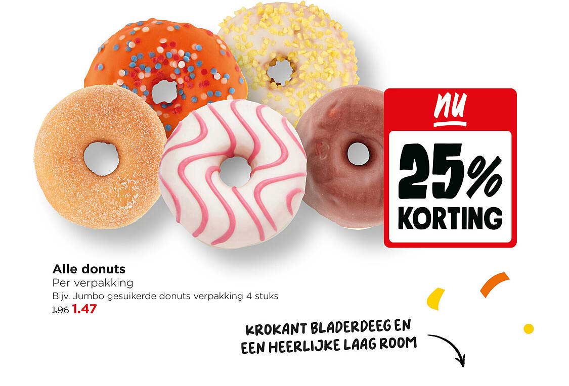 Alle donuts 25% korting