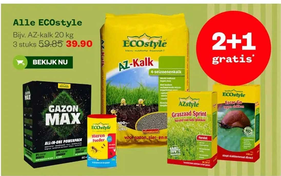 Alle ECOstyle 2+1 gratis