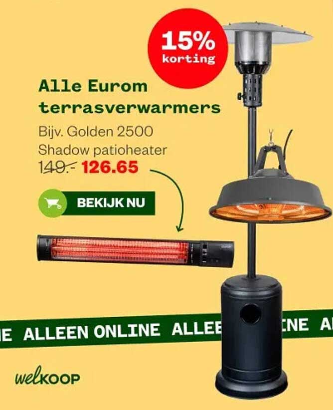 Alle Eurom terrasverwarmers