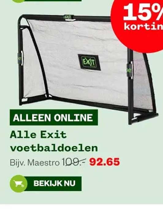 Alle Exit voetbaldoelen