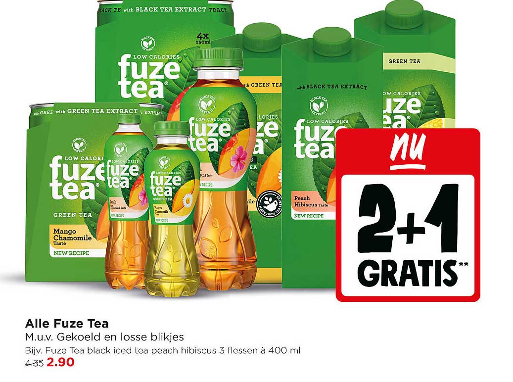 Alle Fuze Tea 2+1 GRATIS