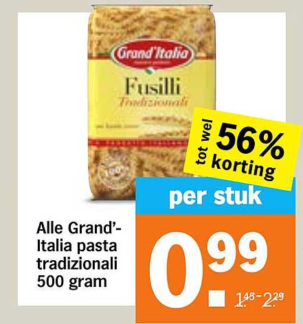 Alle Grand'Italia pasta tradizionali 500 gram