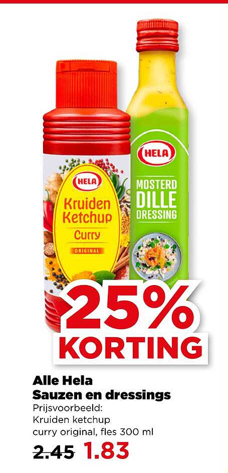 Alle Hela Sauzen en dressings 25% korting