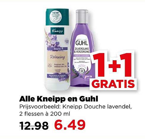 Alle Kneipp en Guhl 1+1 GRATIS