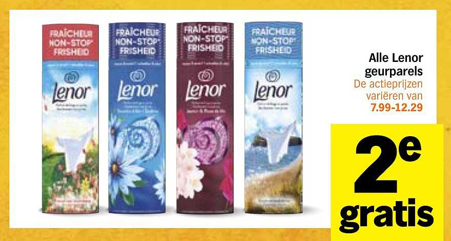 Alle Lenor geurparels 2e gratis