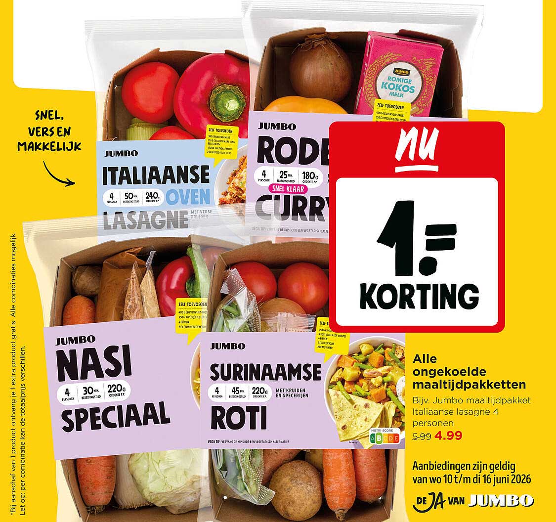 Alle ongekoelde maaltijdpakketten