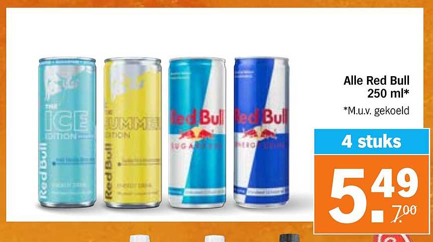 Alle Red Bull 250 ml* 4 stuks