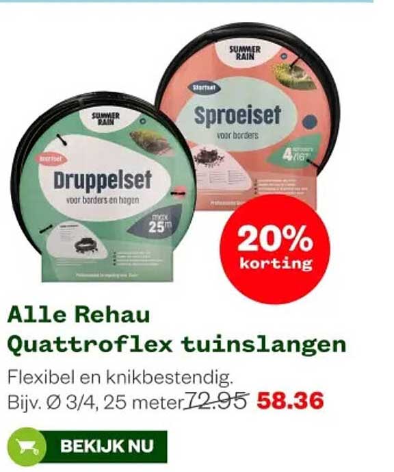 Alle Rehau Quattroflex tuinslangen