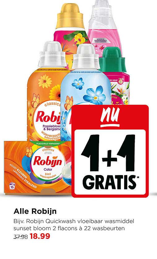 Alle Robijn 1+1 gratis
