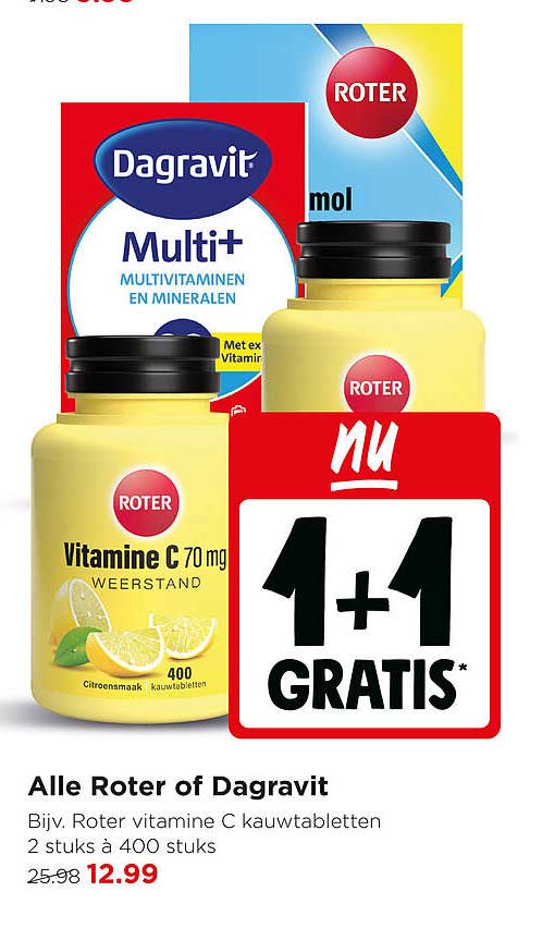 Alle Roter of Dagravit 1+1 GRATIS