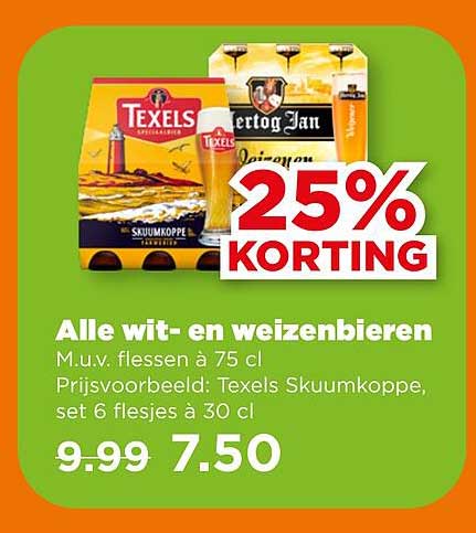 Alle wit- en weizenbieren 25% KORTING