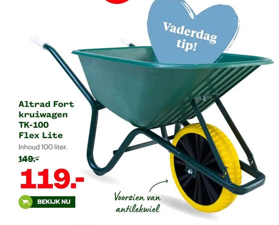 Altrad Fort kruiwagen TK-100 Flex Lite