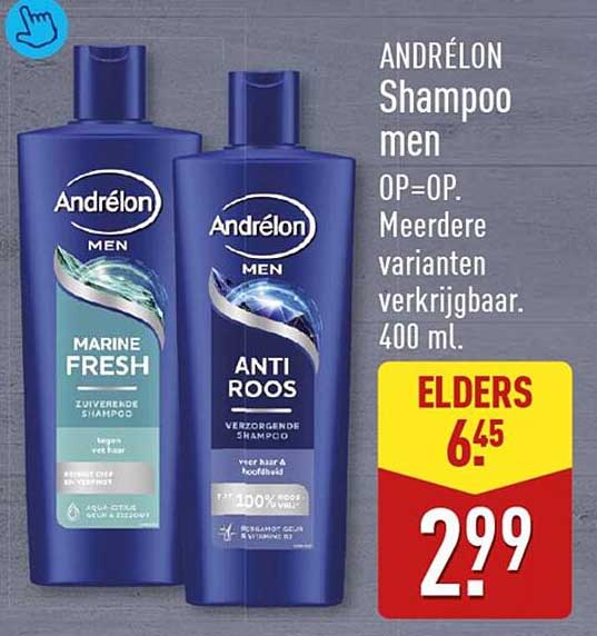 ANDRÉLON Shampoo men 0P=0P. Meerdere varianten verkrijgbaar. 400 ml.