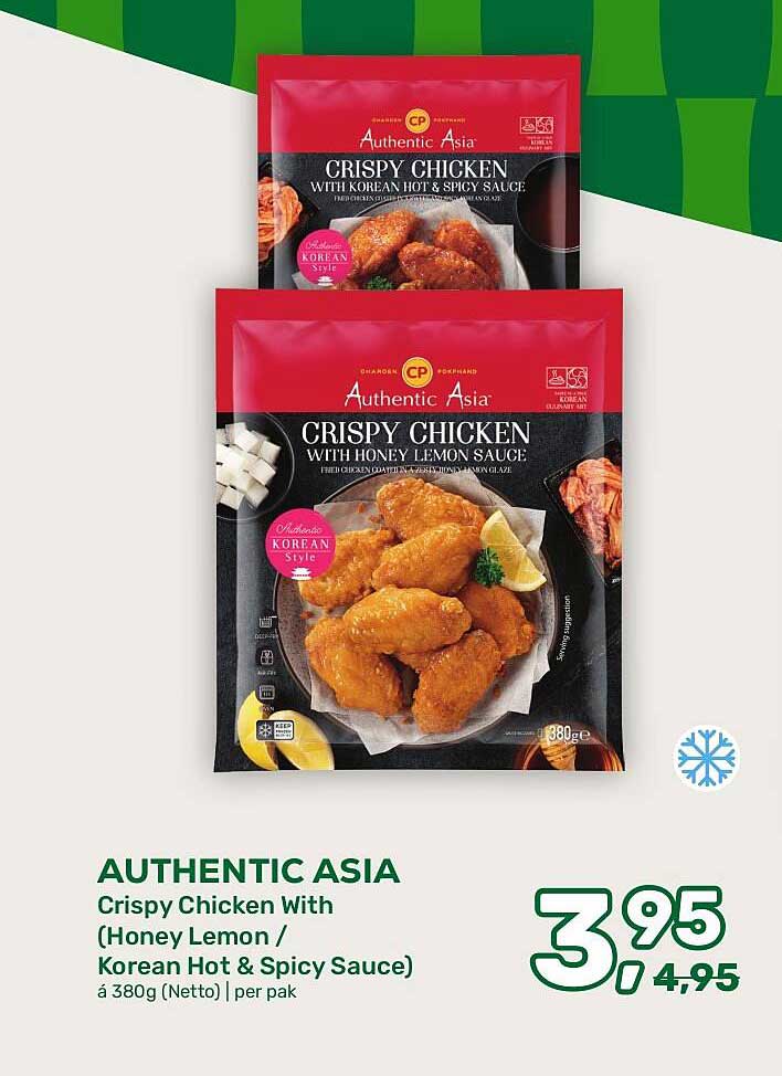 AUTHENTIC ASIA Crispy Chicken With (Honey Lemon / Korean Hot & Spicy Sauce)