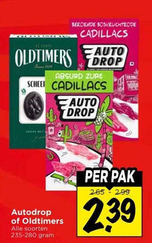 Autodrop of Oldtimers Alle soorten 235-280 gram