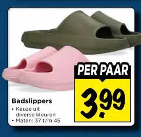 Badslippers PER PAAR