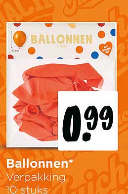 Ballonnen* Verpakking 10 stuks
