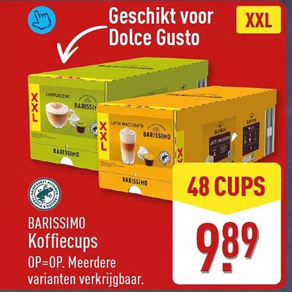 BARISSIMO Koffiecups 48 CUPS Geschikt voor Dolce Gusto XXL