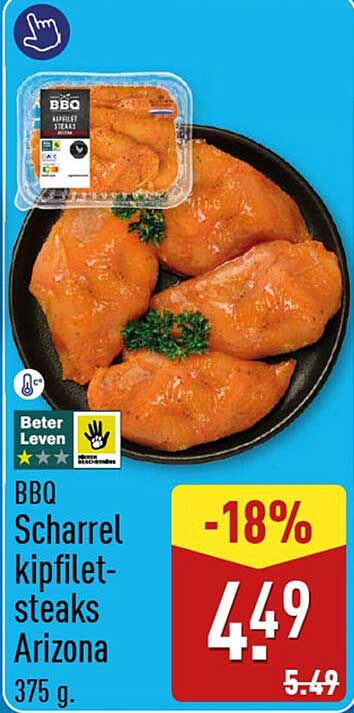 BBQ Scharrel kipfilet-steaks Arizona 375 g