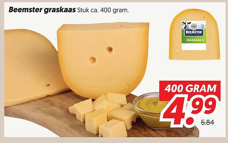 Beemster graskaas Stuk ca. 400 gram