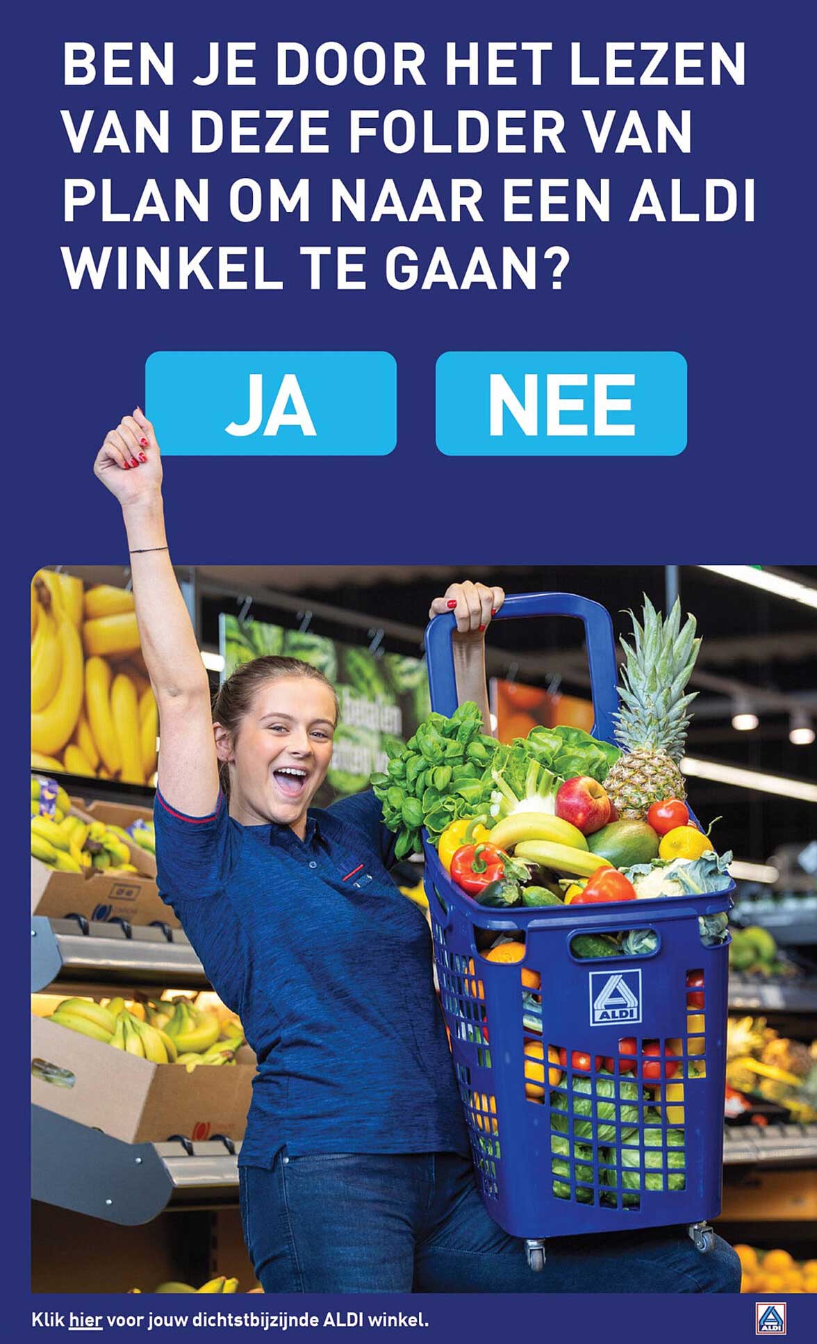 BEN JE DOOR HET LEZEN VAN DEZE FOLDER VAN PLAN OM NAAR EEN ALDI WINKEL TE GAAN?