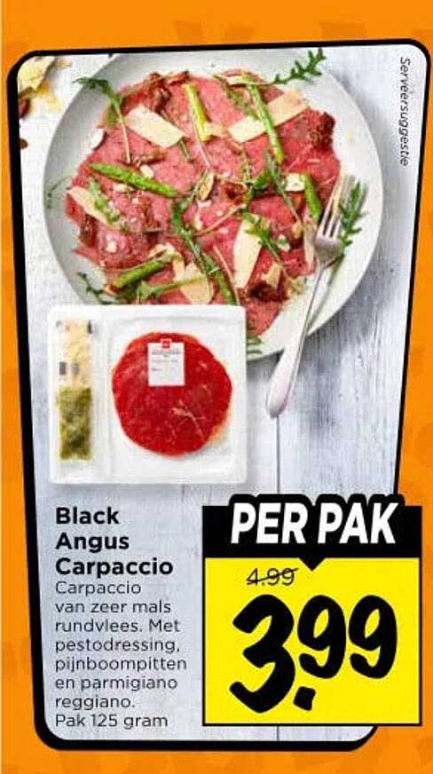 Black Angus Carpaccio PER PAK